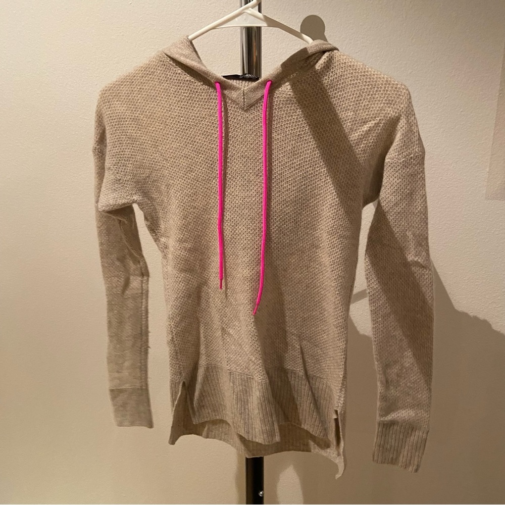 Bloomingdales Aqua Cashmere Hoodie Sweater